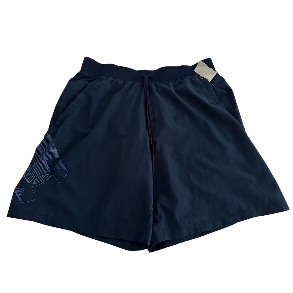Under Armour Men's HeatGear SpeedPocket Fitted Running Shorts Size Large Blue